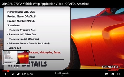 ORACAL 970RA Vehicle Wrap Application Video